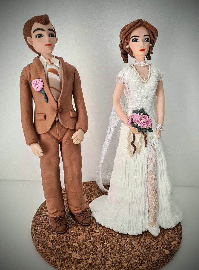 Figurine mariés fait main