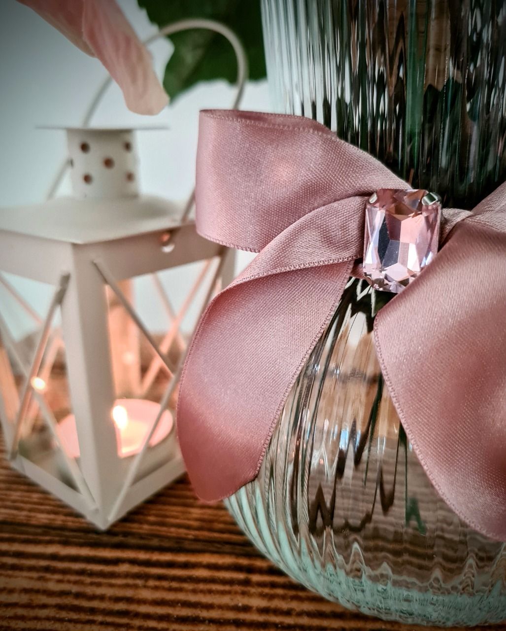 Table Champêtre - Vase et lanterne