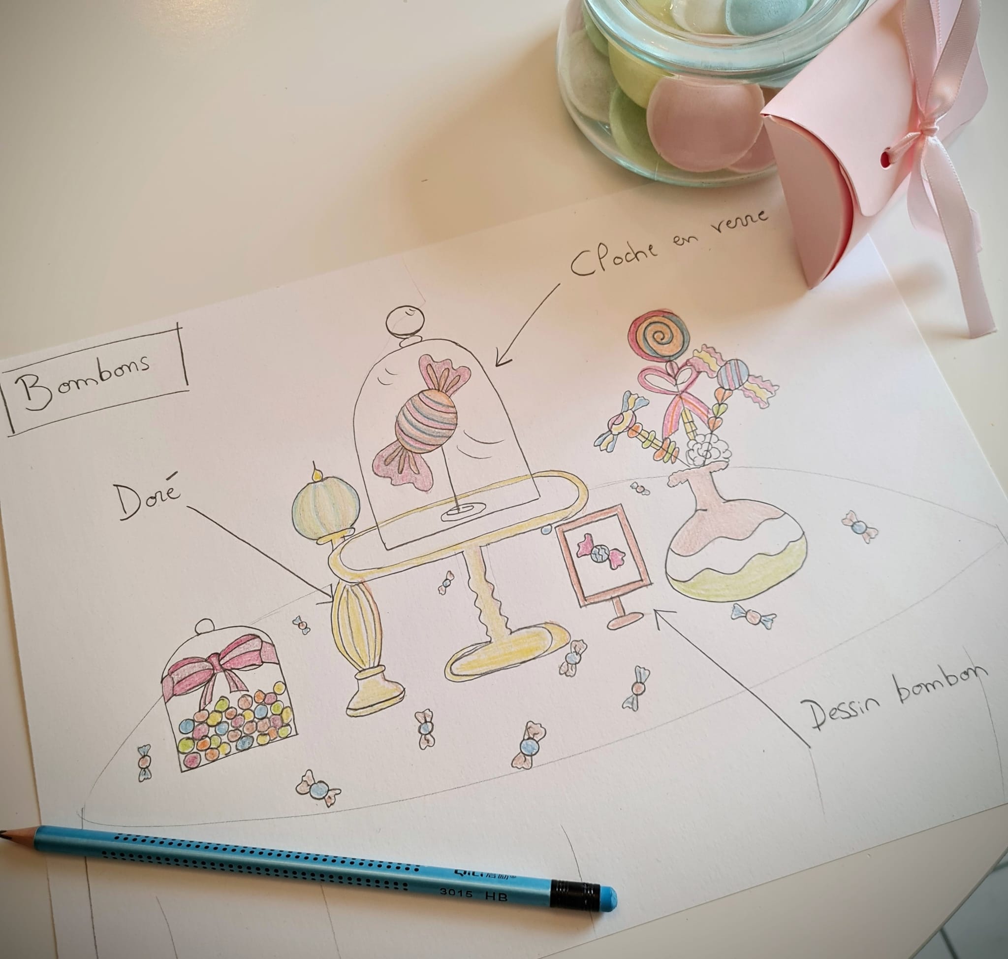 Croquis décoration mariage