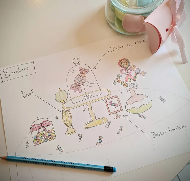 Croquis décoration mariage