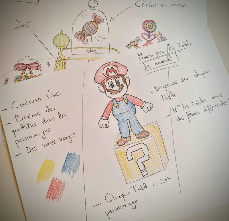 Croquis décoration table