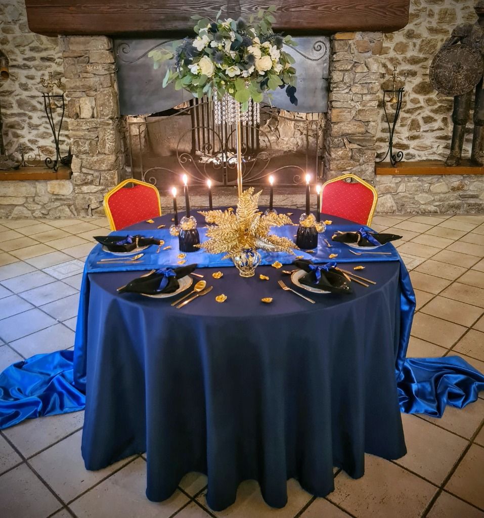 Mariage thème bleu royale au Château de Feissons